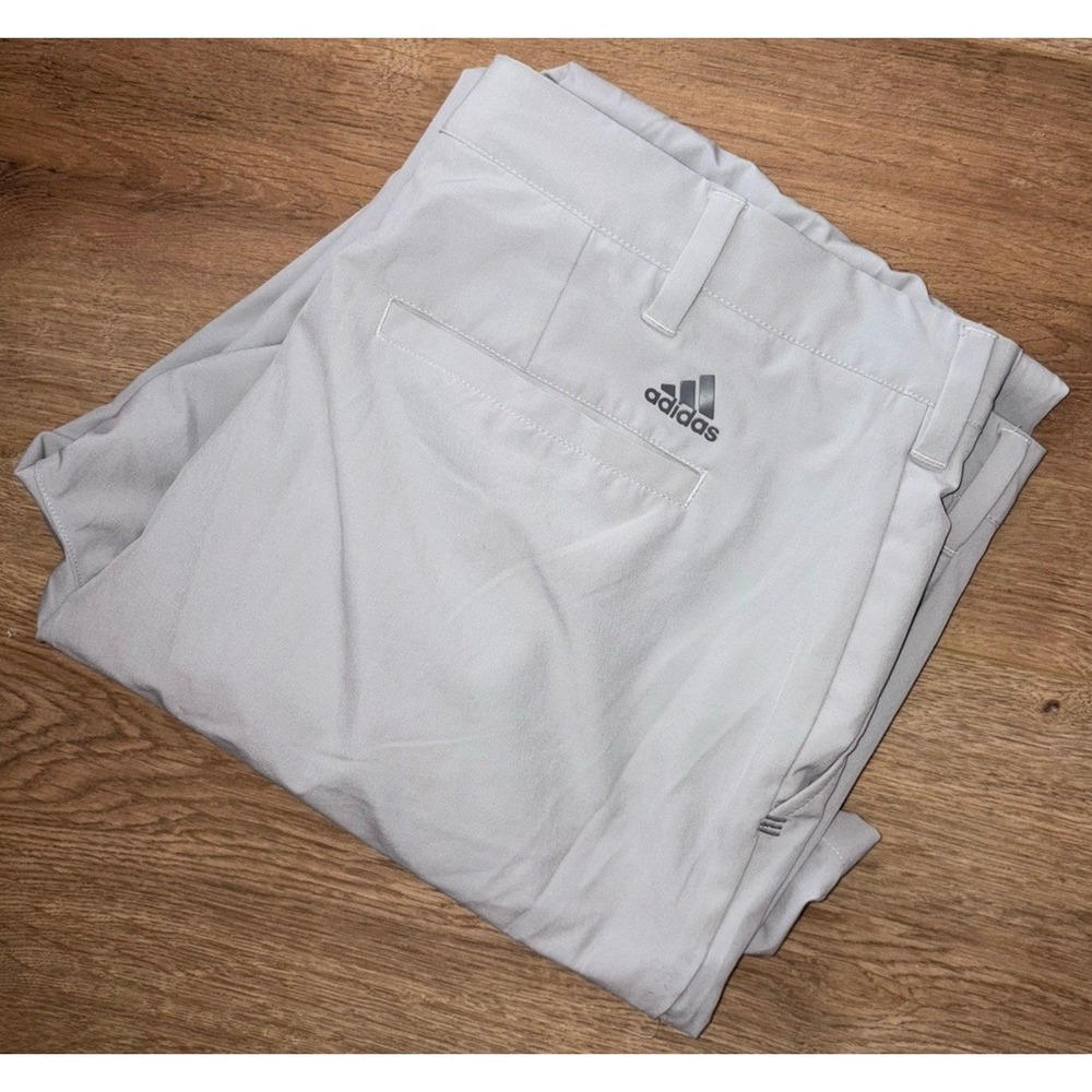 Adidas 365 Men's Golf Pants 42x32 Gray Stretch Waistband
